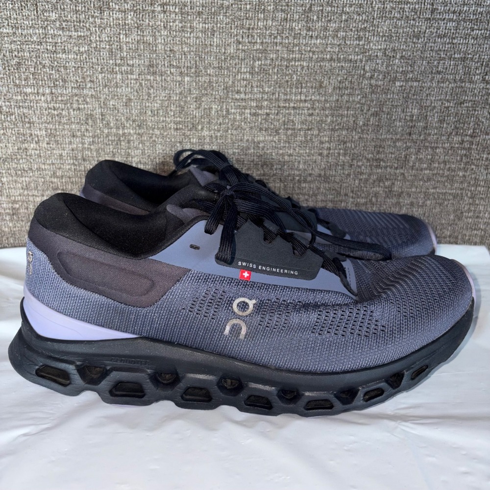 On Cloudstratus 3 Running Shoes Womens 10 Navy Lilac 3WD30121234 Sporty Fitness